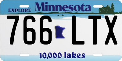 MN license plate 766LTX