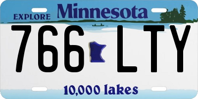 MN license plate 766LTY