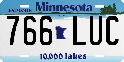 MN license plate 766LUC