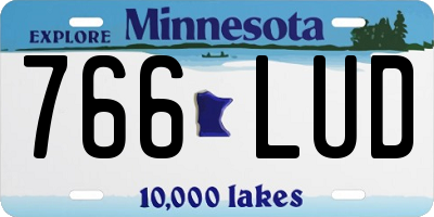 MN license plate 766LUD