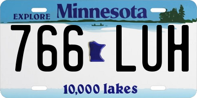 MN license plate 766LUH