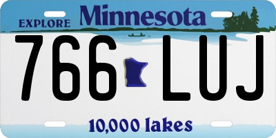 MN license plate 766LUJ