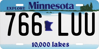 MN license plate 766LUU