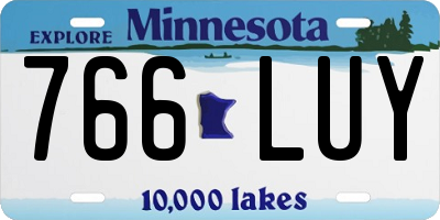 MN license plate 766LUY