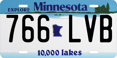 MN license plate 766LVB