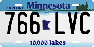 MN license plate 766LVC