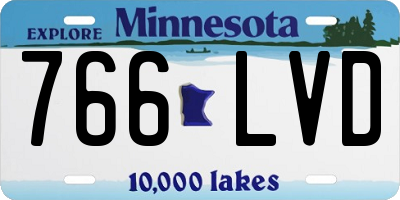 MN license plate 766LVD