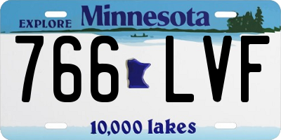 MN license plate 766LVF