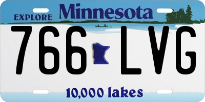 MN license plate 766LVG