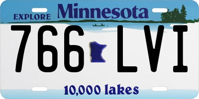 MN license plate 766LVI