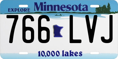 MN license plate 766LVJ