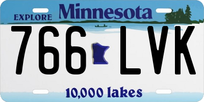 MN license plate 766LVK