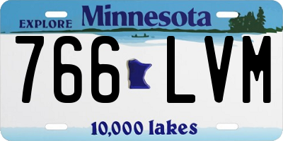 MN license plate 766LVM