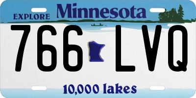 MN license plate 766LVQ