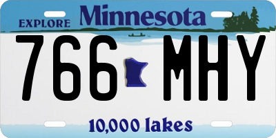 MN license plate 766MHY