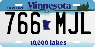 MN license plate 766MJL