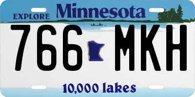 MN license plate 766MKH