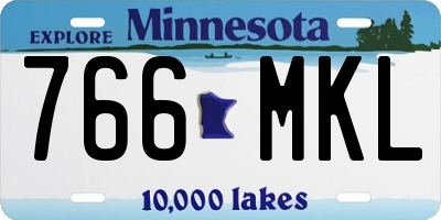 MN license plate 766MKL