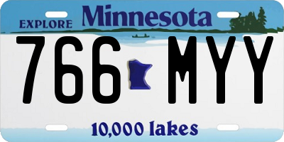 MN license plate 766MYY