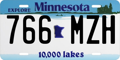 MN license plate 766MZH