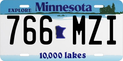 MN license plate 766MZI