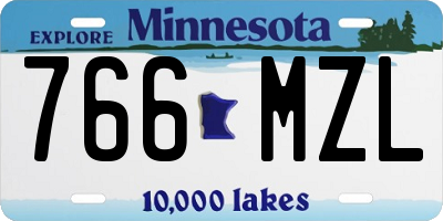 MN license plate 766MZL