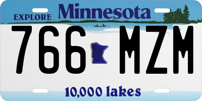MN license plate 766MZM