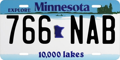 MN license plate 766NAB