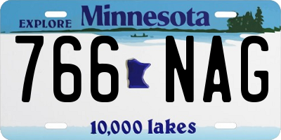 MN license plate 766NAG