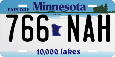 MN license plate 766NAH