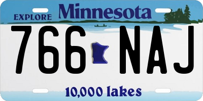 MN license plate 766NAJ