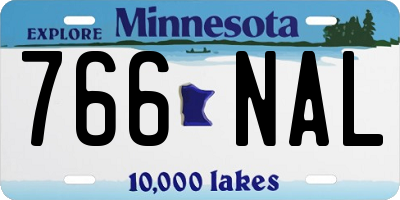 MN license plate 766NAL