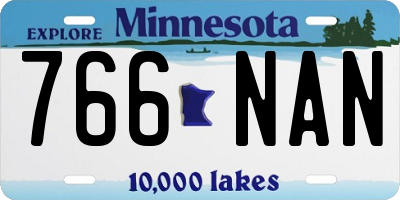 MN license plate 766NAN