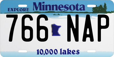 MN license plate 766NAP