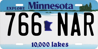 MN license plate 766NAR