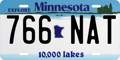 MN license plate 766NAT