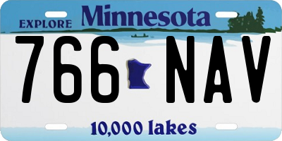 MN license plate 766NAV