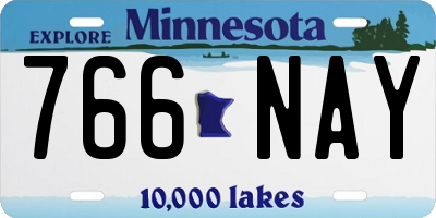 MN license plate 766NAY