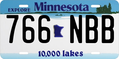 MN license plate 766NBB