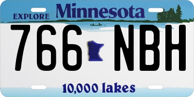 MN license plate 766NBH