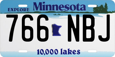 MN license plate 766NBJ