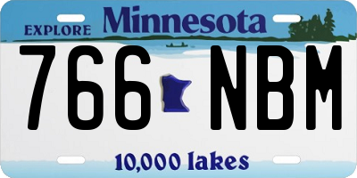 MN license plate 766NBM