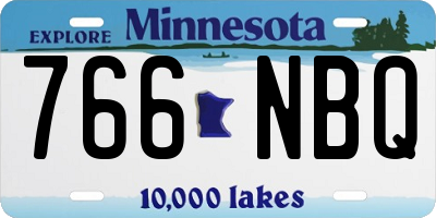 MN license plate 766NBQ