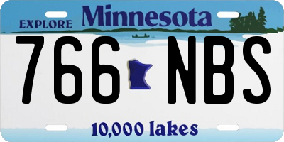 MN license plate 766NBS