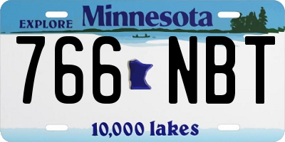 MN license plate 766NBT