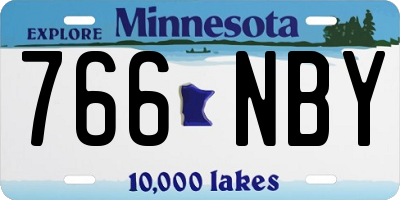 MN license plate 766NBY