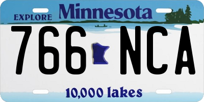MN license plate 766NCA