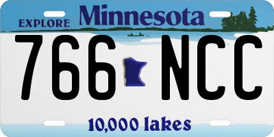 MN license plate 766NCC