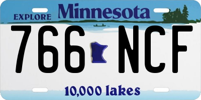 MN license plate 766NCF