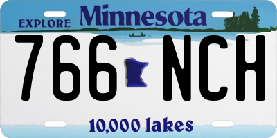 MN license plate 766NCH